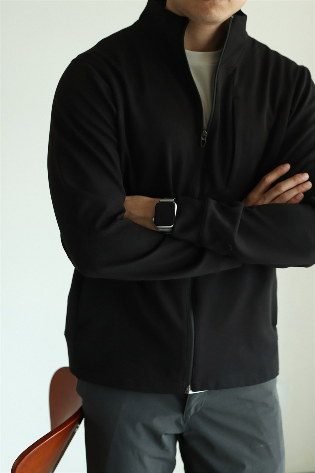 MONSEN Suitory 4-Way Stretch Stand-Collar Outerwear Jacket in Performance Blend product image