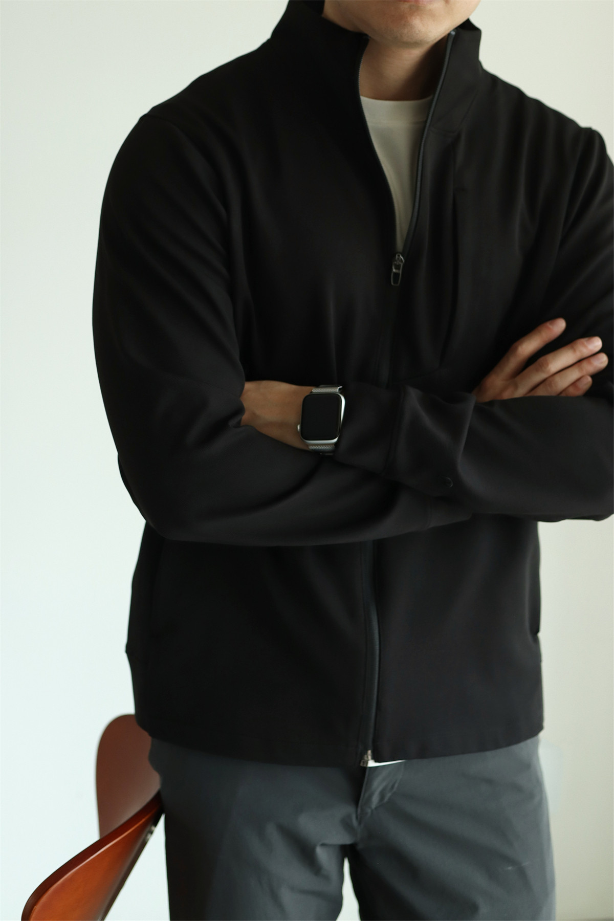 MONSEN Suitory 4-Way Stretch Stand-Collar Outerwear Jacket in Performance Blend product image