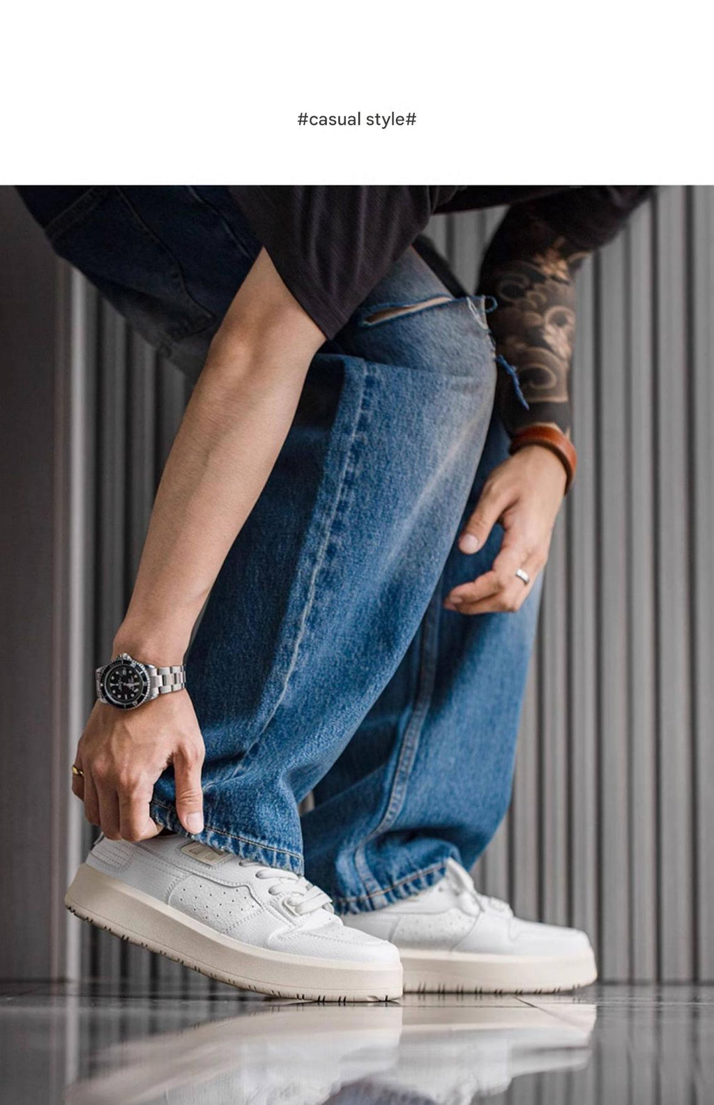 MONSEN Suitory Icy Soda Platform Sneakers in Denim product image