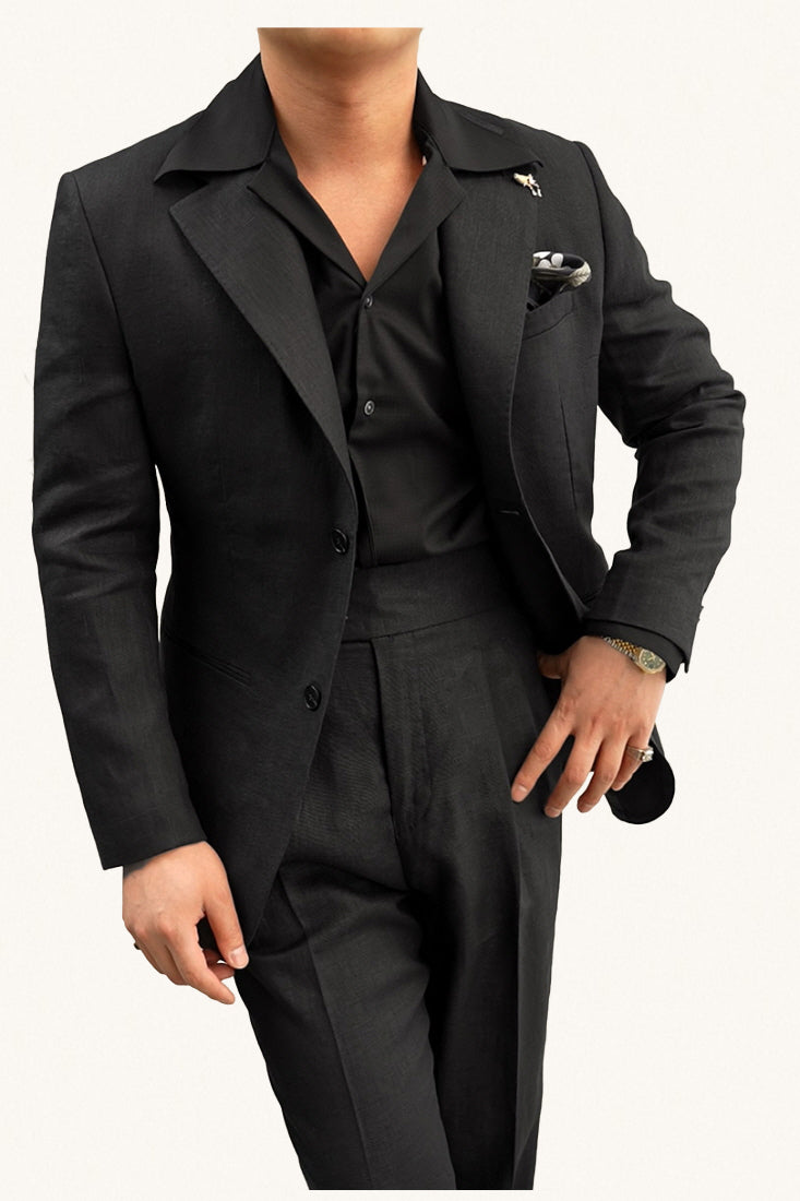MONSEN Suitory Half-Lined 100% Linen Suit product image