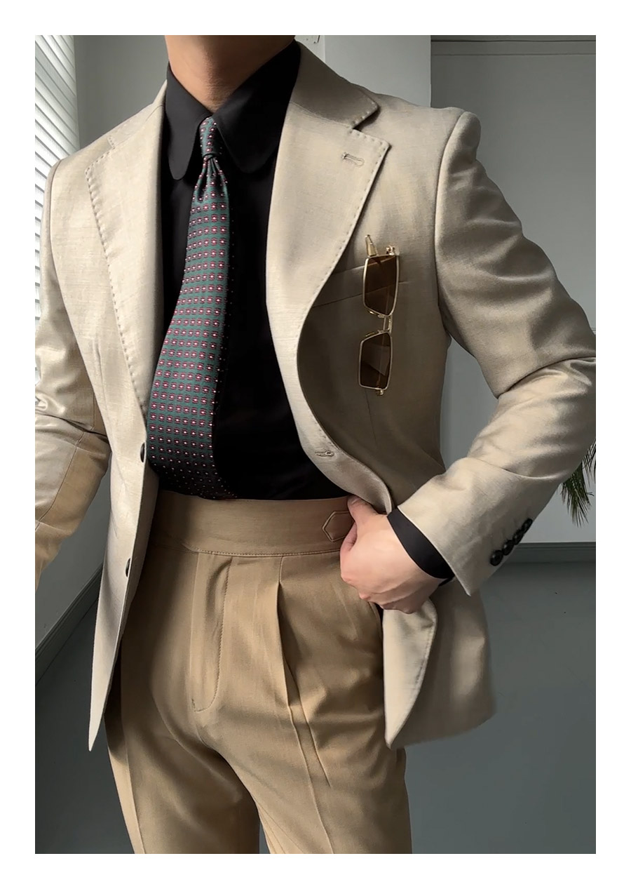 Vintage Rounded-Collar Dress Shirt