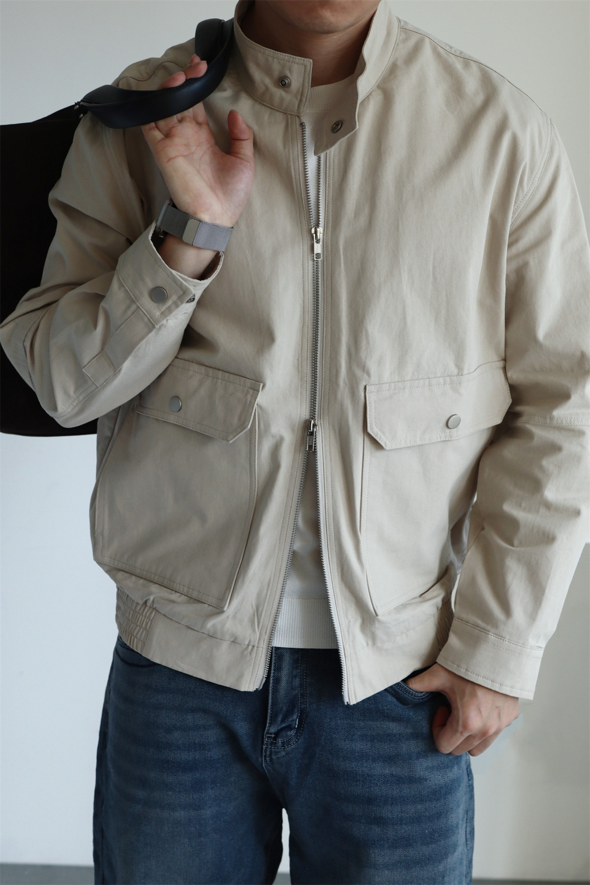 MONSEN Suitory G9 Harrington Washed Cotton Jacket product image