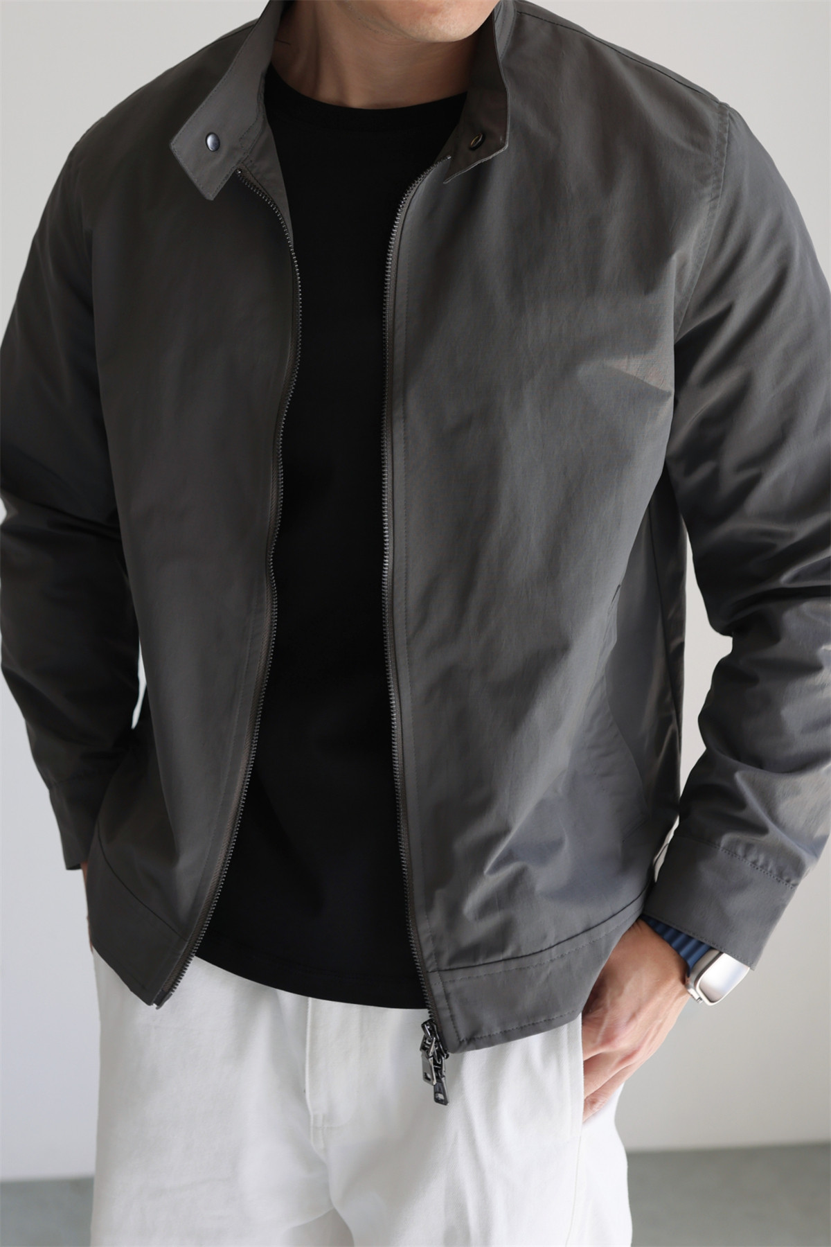 MONSEN Suitory Lightweight G9 Harrington Subtle Jacket in Performance Blend product image