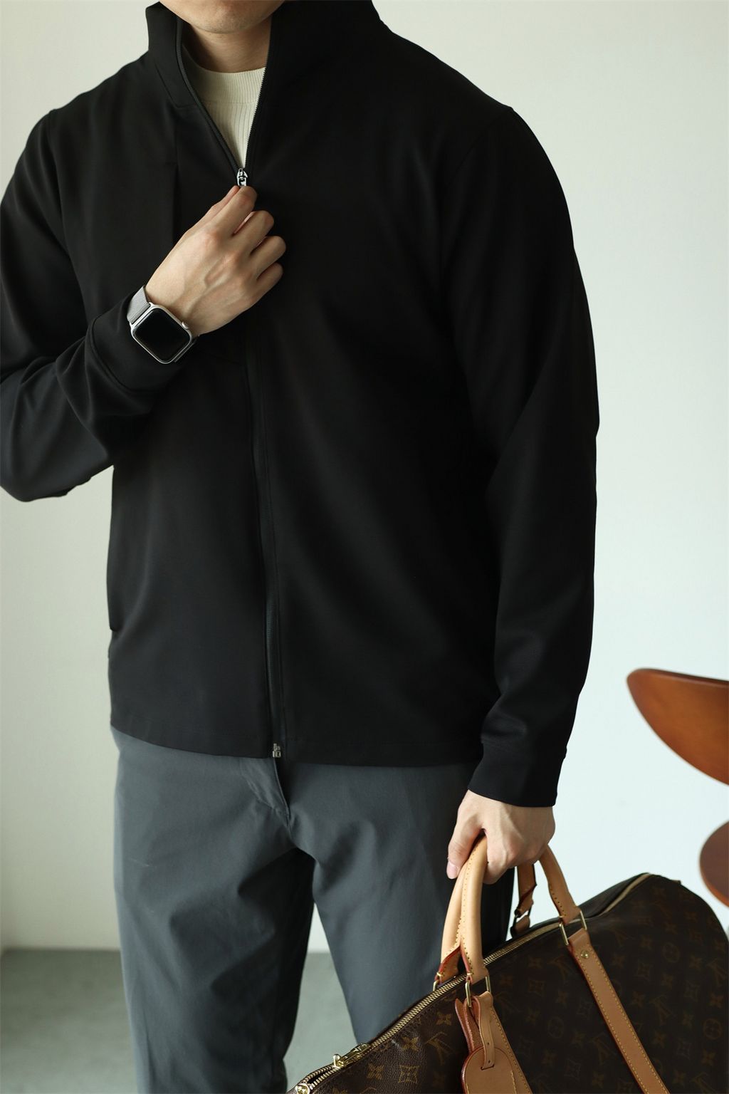 MONSEN Suitory 4-Way Stretch Stand-Collar Outerwear Jacket in Performance Blend product image