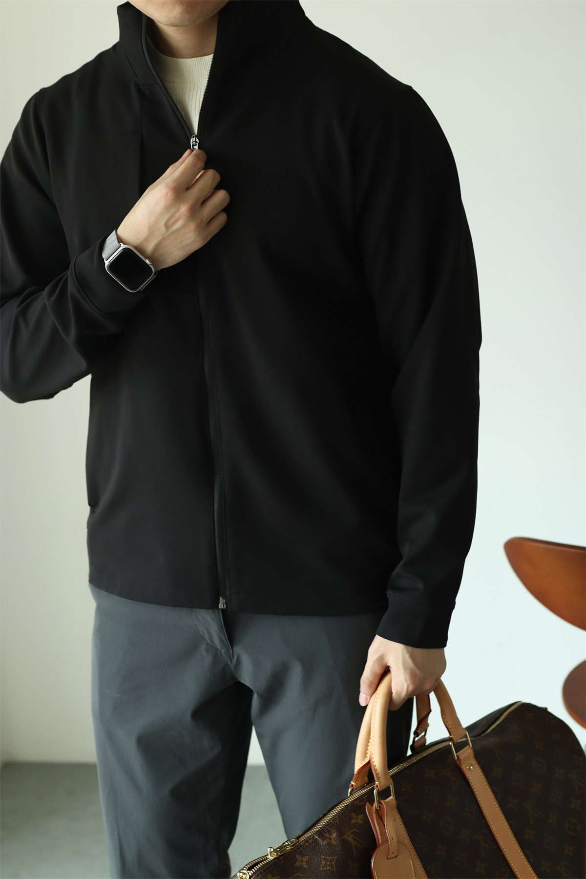 MONSEN Suitory 4-Way Stretch Stand-Collar Outerwear Jacket in Performance Blend product image