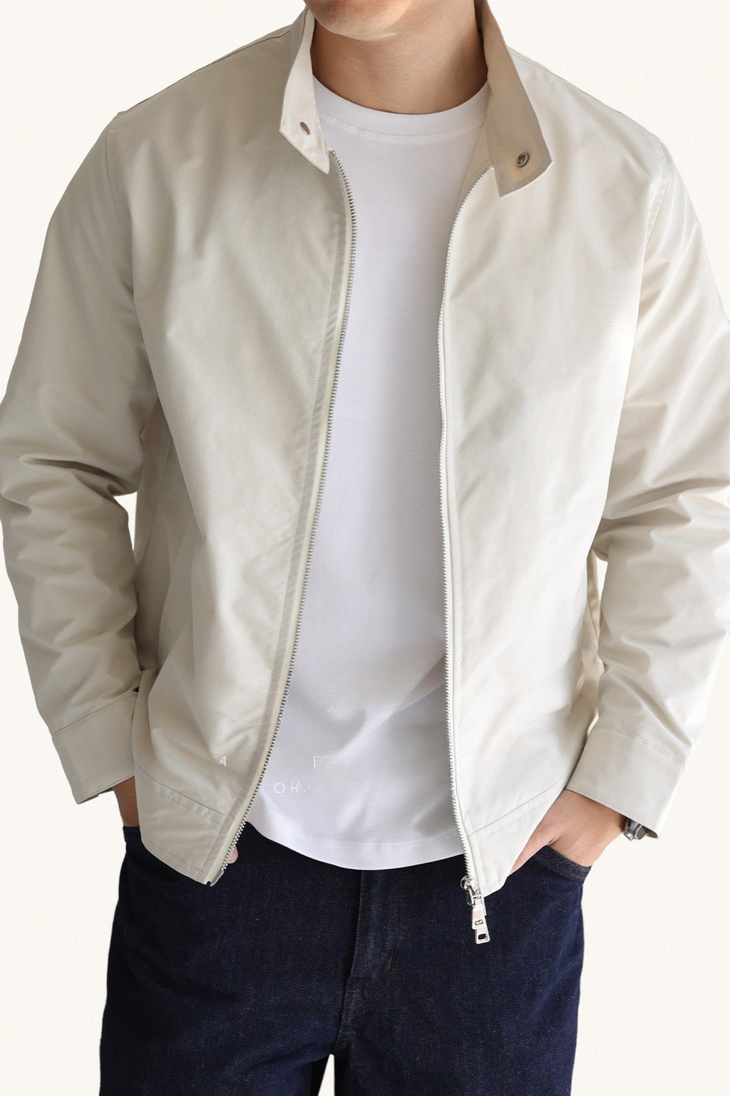 MONSEN Suitory Lightweight G9 Harrington Subtle Jacket in Performance Blend front view