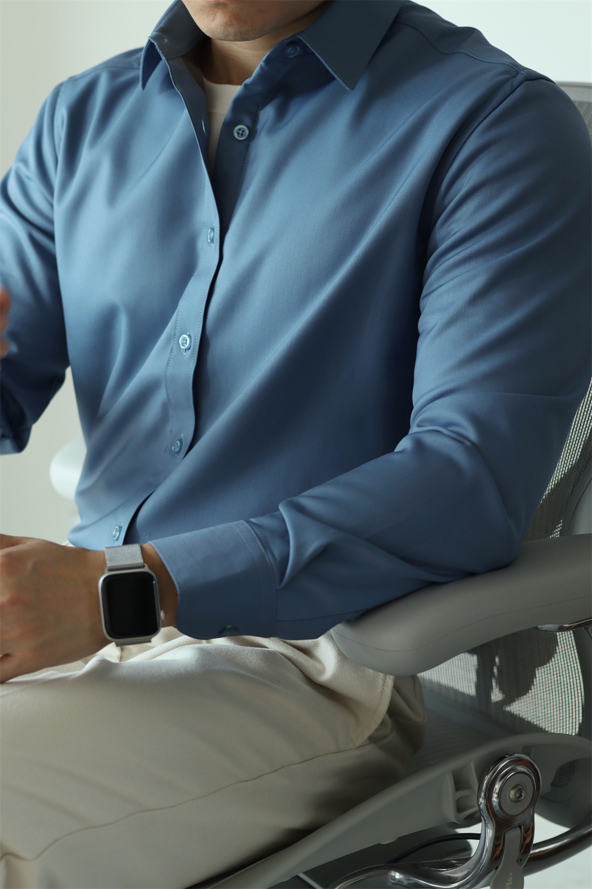 Non-Iron Fleece-Lined Stretch Shirt