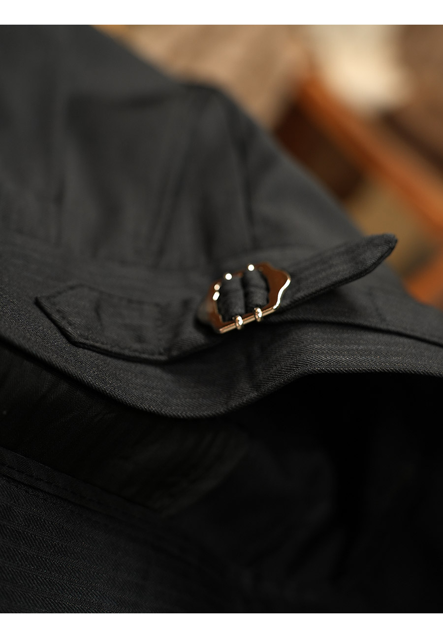 MONSEN Suitory Napoli Navy Dark-Stripe Suit in Wool product image