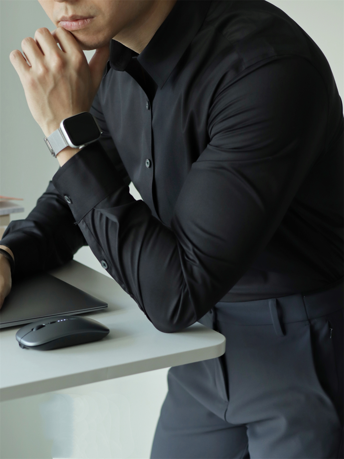 MONSEN Suitory Bamboo-Fiber Non-Iron Shirt in Bamboo Blend product image