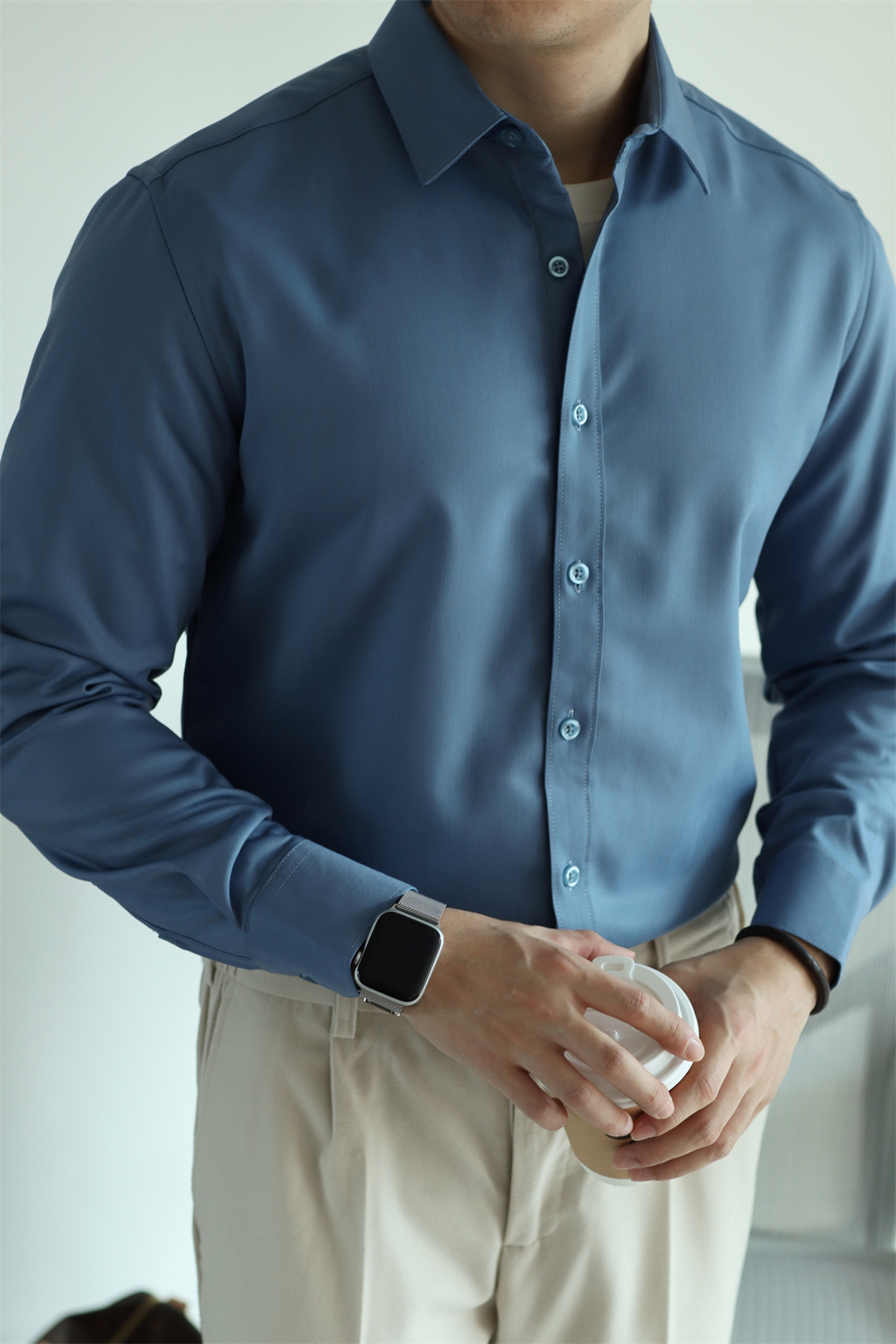 Non-Iron Fleece-Lined Stretch Shirt
