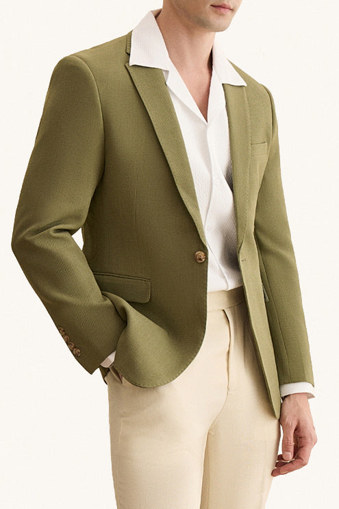 MONSEN Suitory Half-Lined & Breathable K-Style Blazer in Performance Blend front view