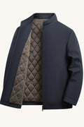 MONSEN Suitory Stand-Collar Camel-Fleece Jacket in Fleece-Lined front view