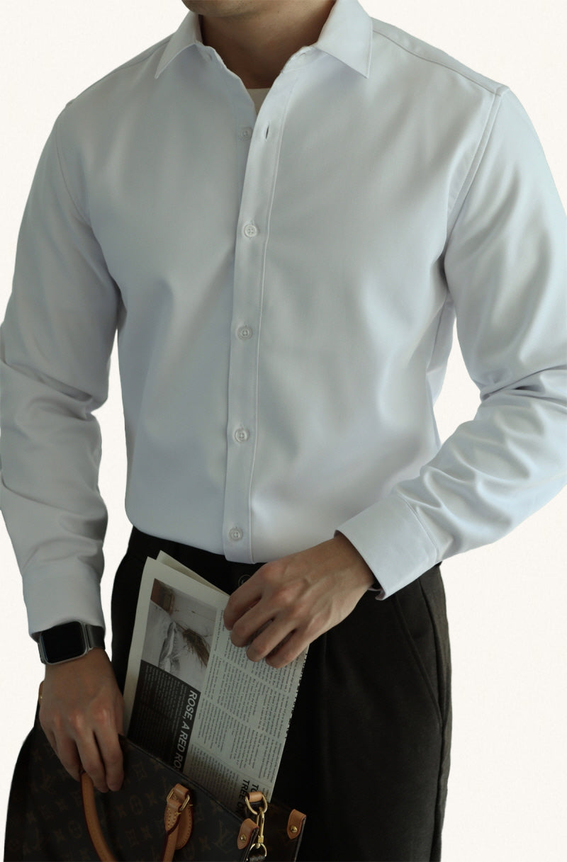 MONSEN Suitory Non-Iron Fleece-Lined Stretch Shirt product image
