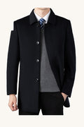 MONSEN Suitory Mid-Length Wool Coat front view