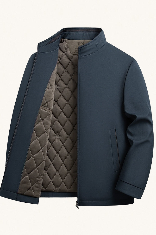 MONSEN Suitory Stand-Collar Camel-Fleece Jacket in Fleece-Lined product image