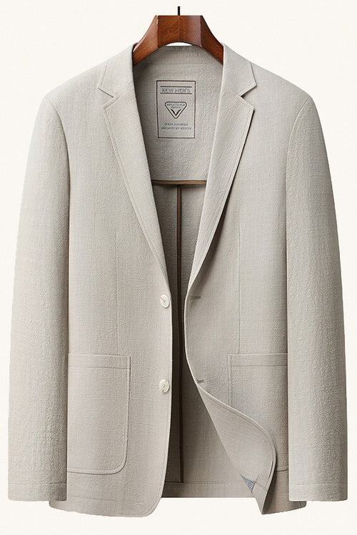 MONSEN Suitory 100% Cotton Single-Breasted Blazer front view
