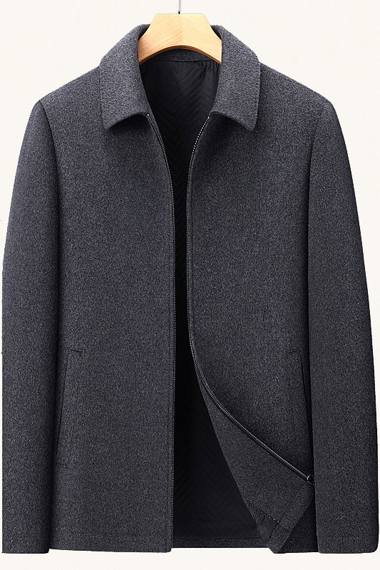 MONSEN Suitory 100% Sheep-Wool Lapel Jacket front view