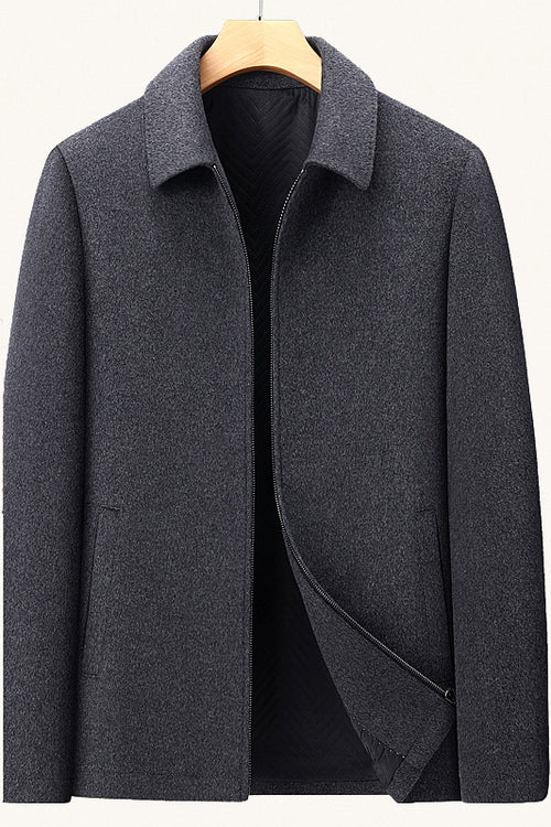 MONSEN Suitory 100% Sheep-Wool Lapel Jacket front view
