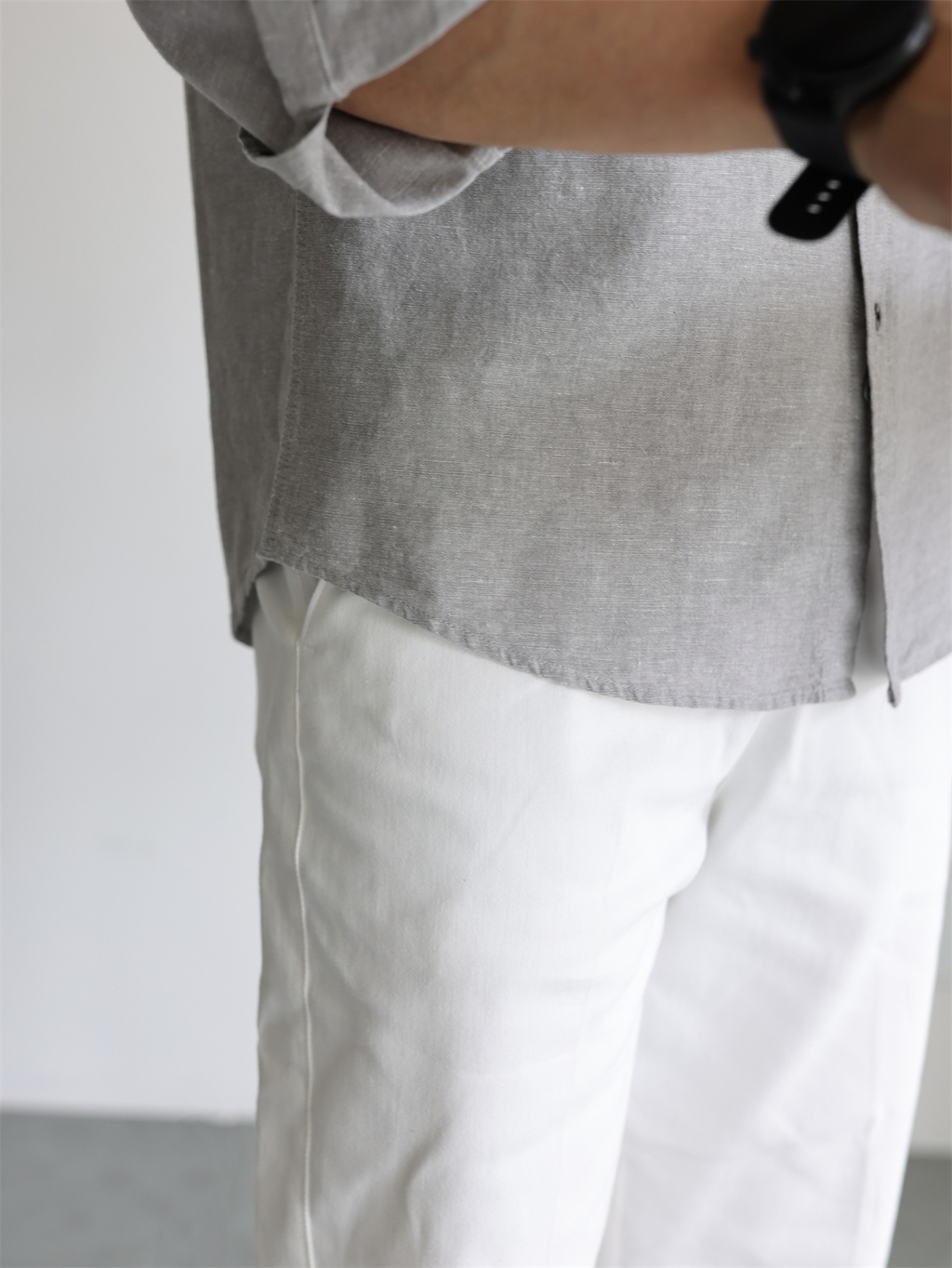 Linen-Cotton Yarn-Dyed Shirt