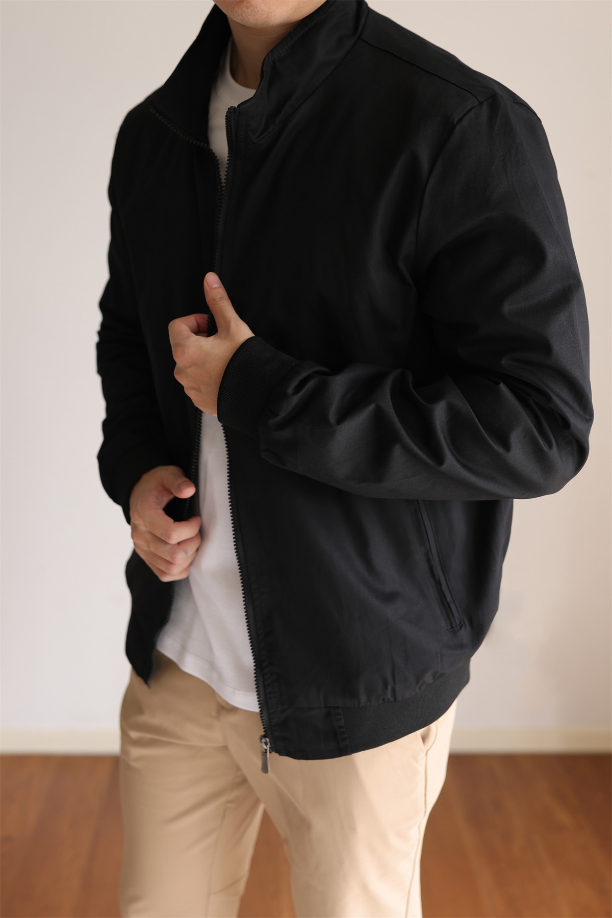 MONSEN Suitory Lightweight G9 Harrington Stand Collar Jacket in Performance Blend product image