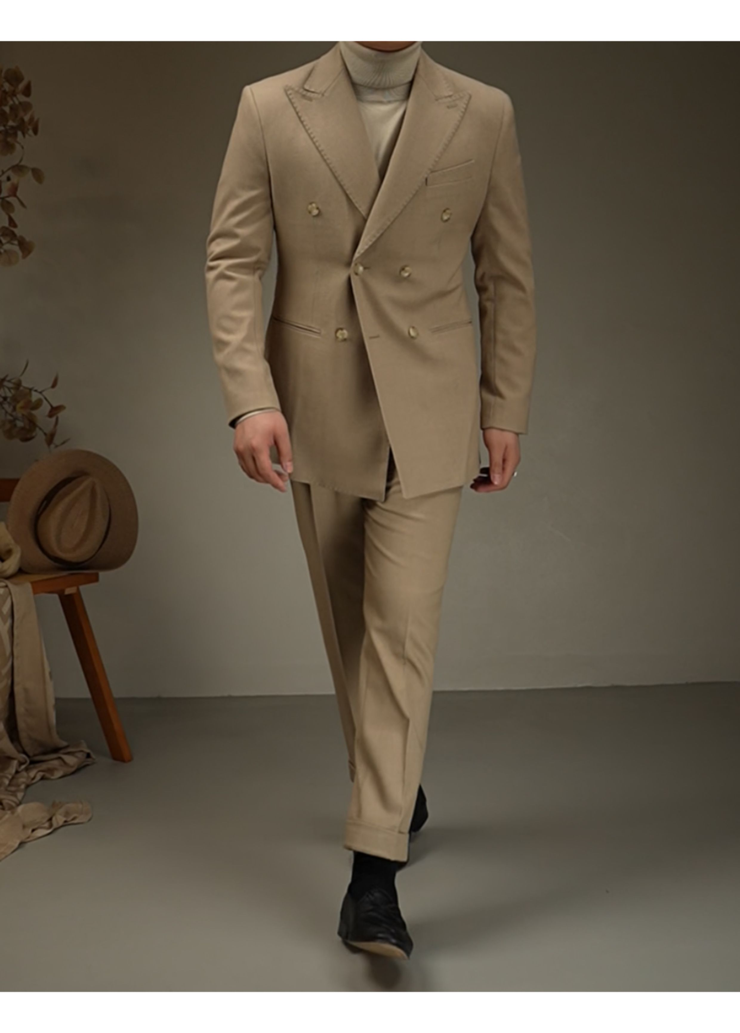 Double-Breasted Peak-Lapel Suit