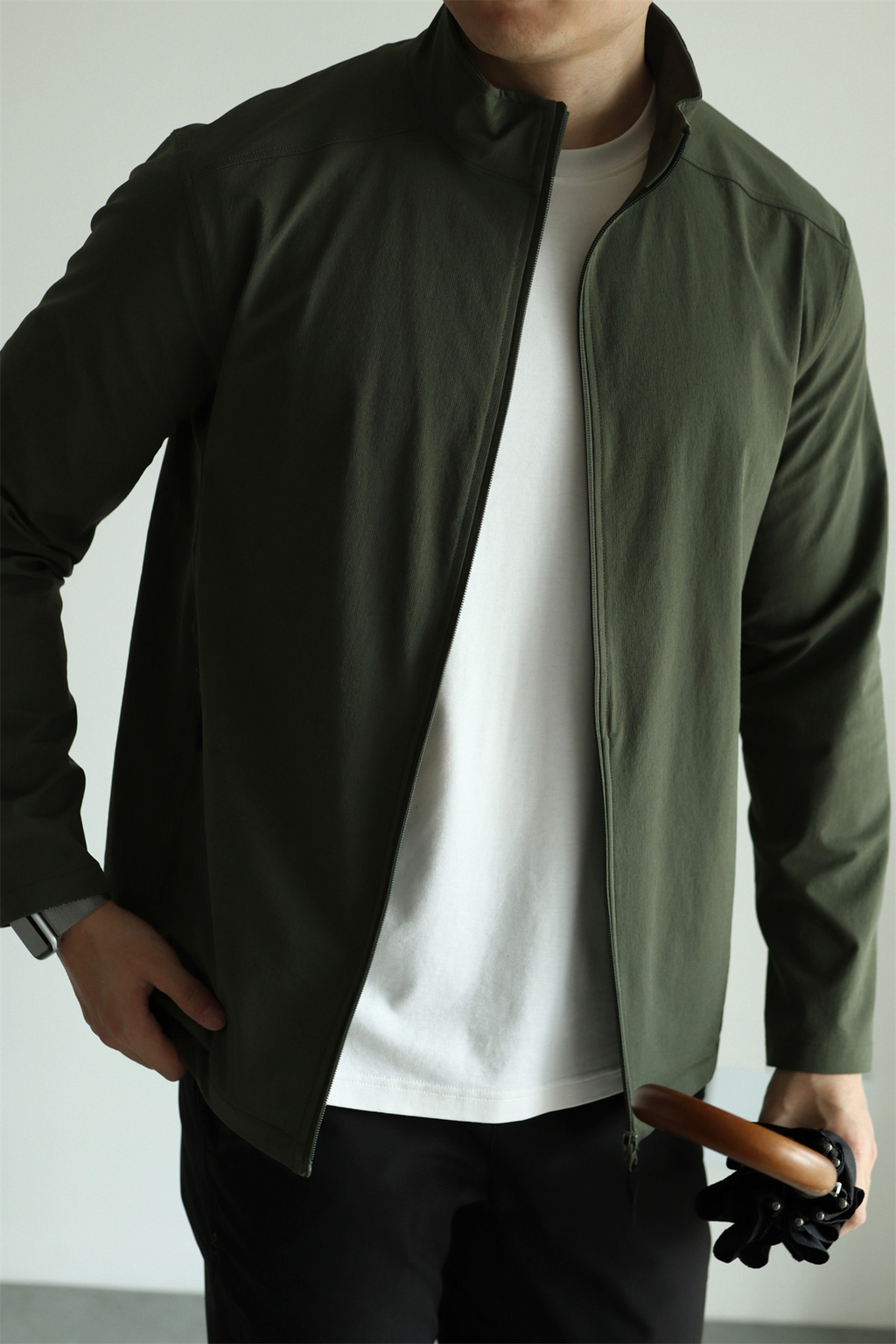 MONSEN Suitory Woven Quick-Dry 4-Way Stretch Outerwear Jacket in Denim product image