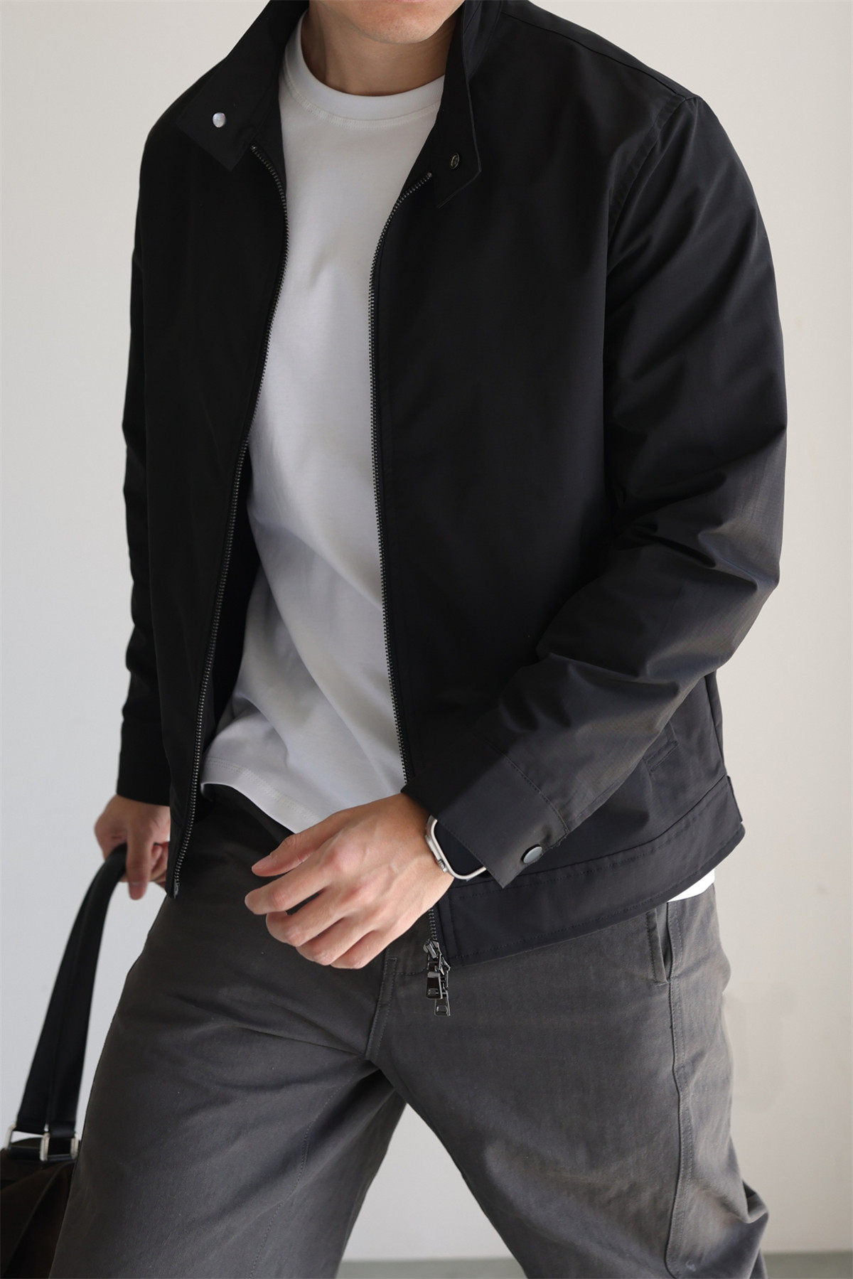 MONSEN Suitory Lightweight G9 Harrington Subtle Jacket in Performance Blend product image