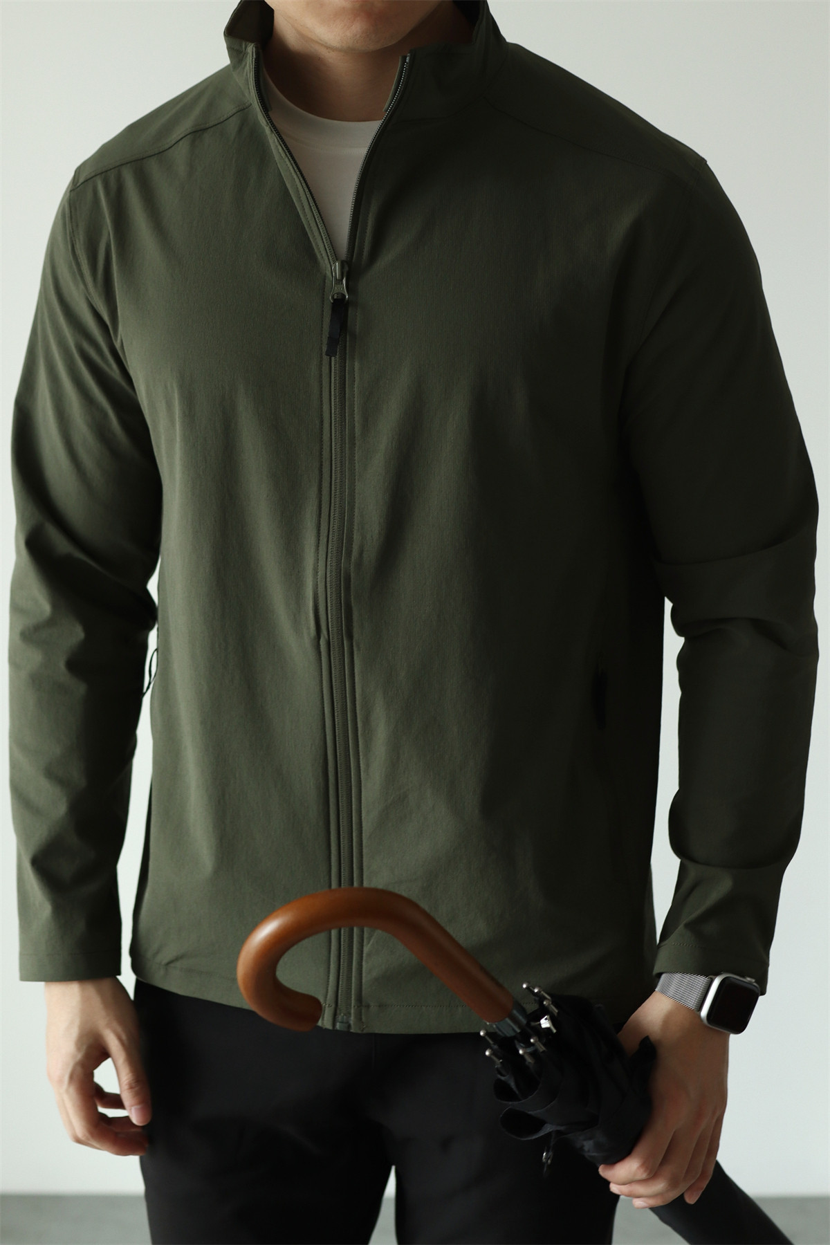 MONSEN Suitory Woven Quick-Dry 4-Way Stretch Outerwear Jacket in Denim product image