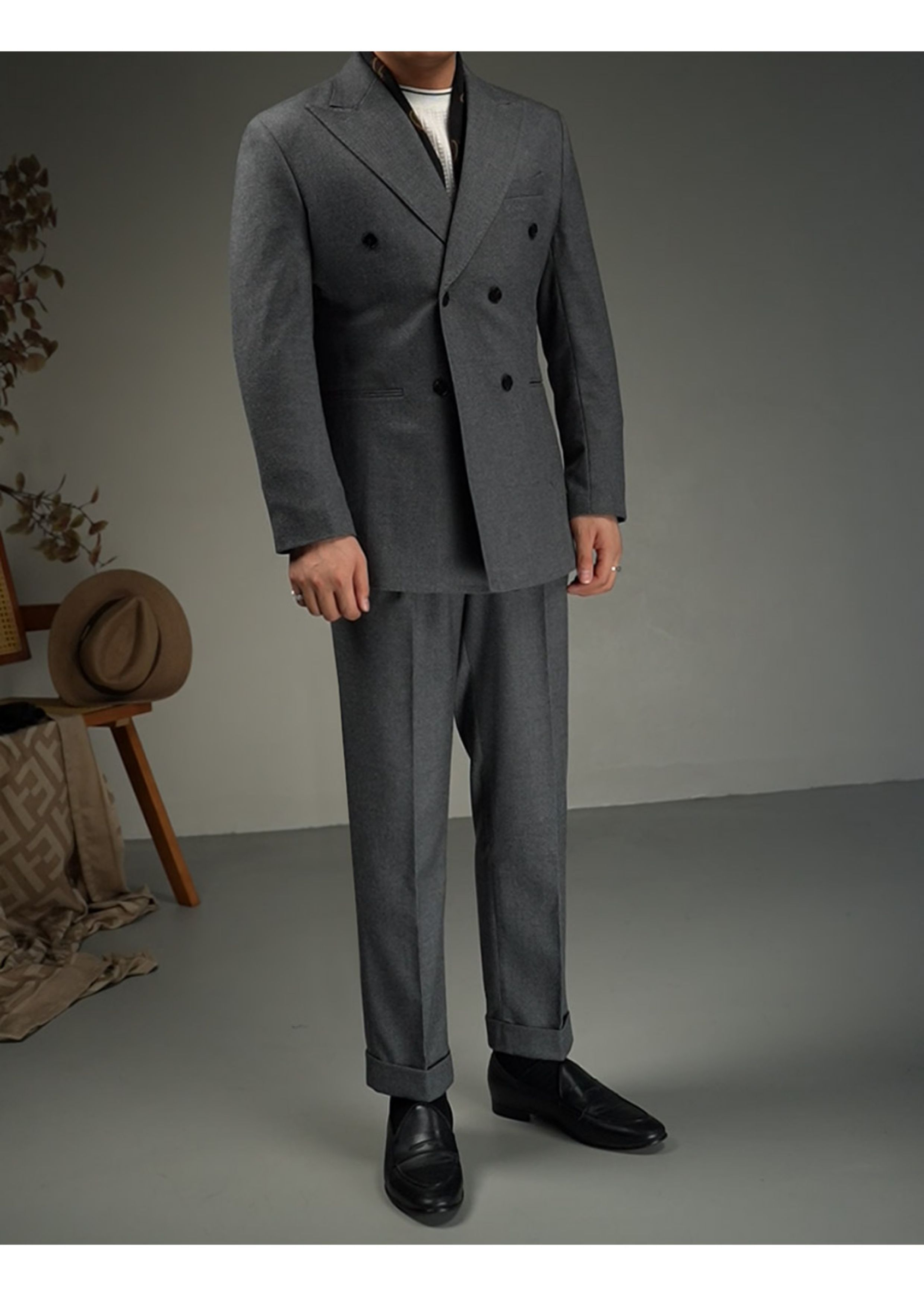 Double-Breasted Peak-Lapel Suit