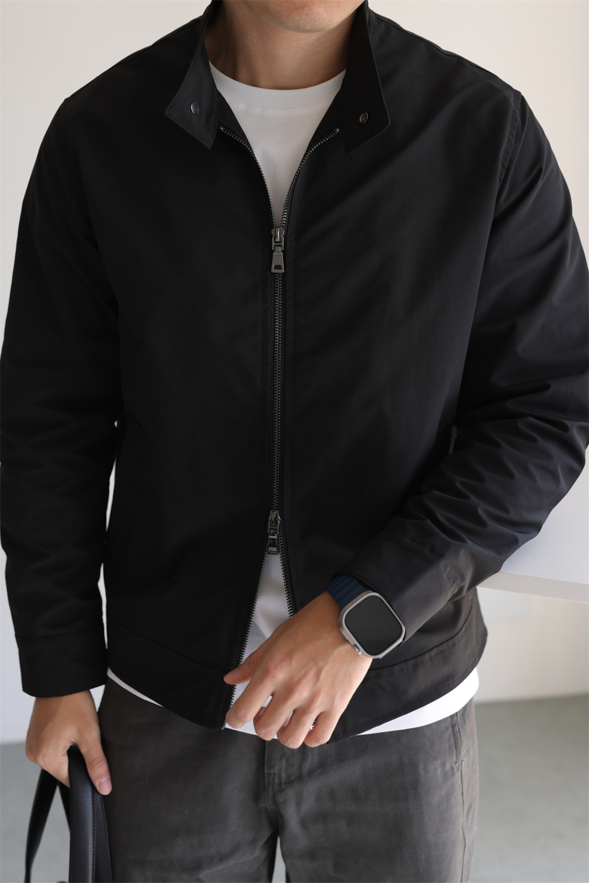MONSEN Suitory Lightweight G9 Harrington Subtle Jacket in Performance Blend product image
