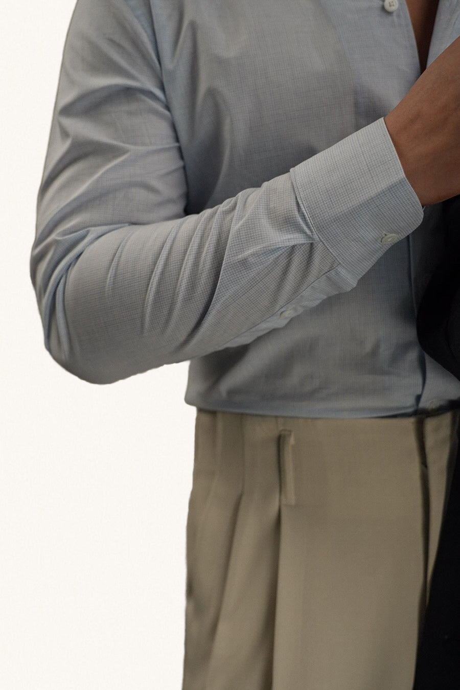 MONSEN Suitory Linen-Cotton One-Piece Collar Shirt product image