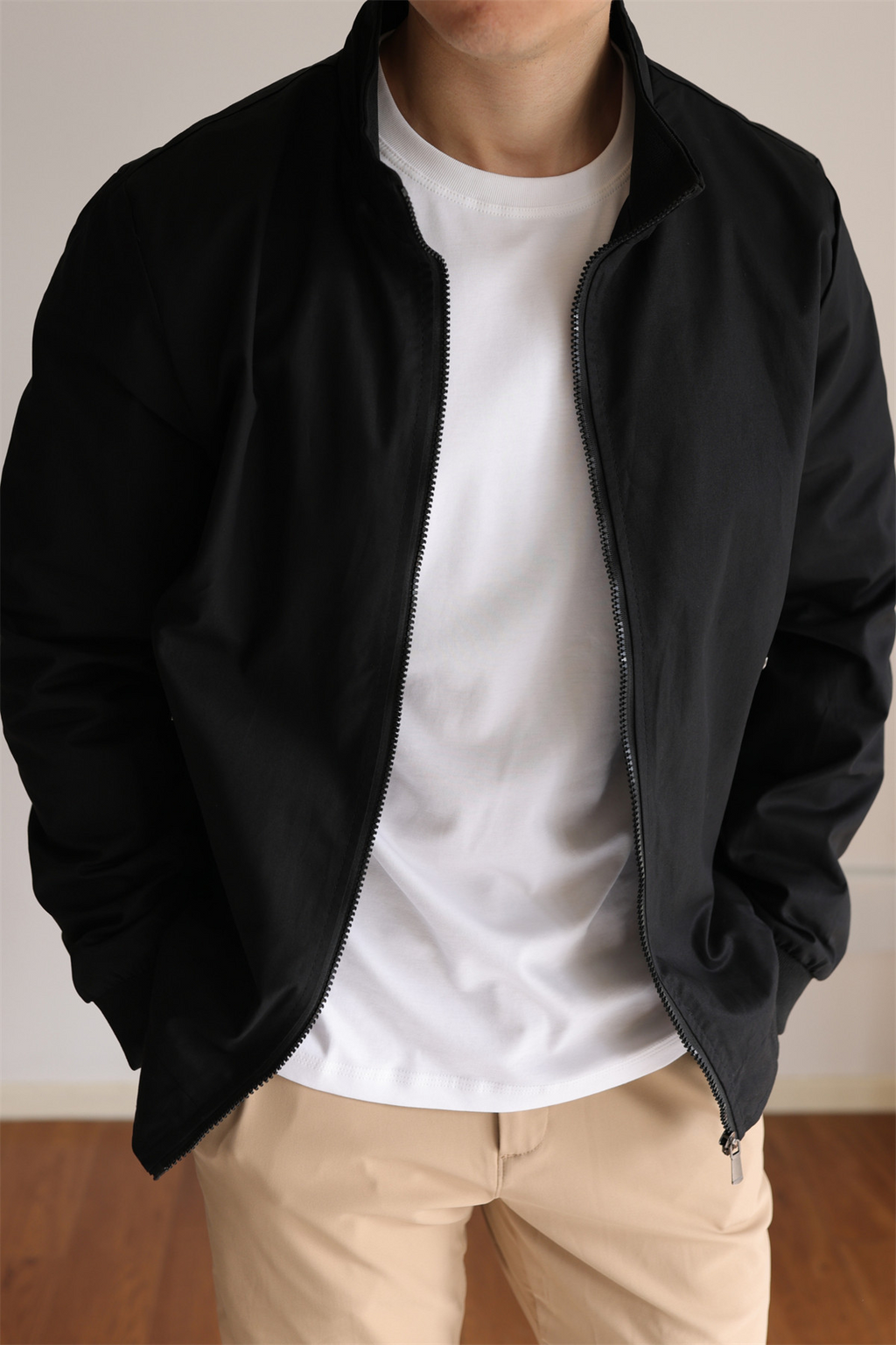 MONSEN Suitory Lightweight G9 Harrington Stand Collar Jacket in Performance Blend product image