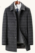 MONSEN Suitory Mid-Length Down-Lined Coat in Performance Blend front view