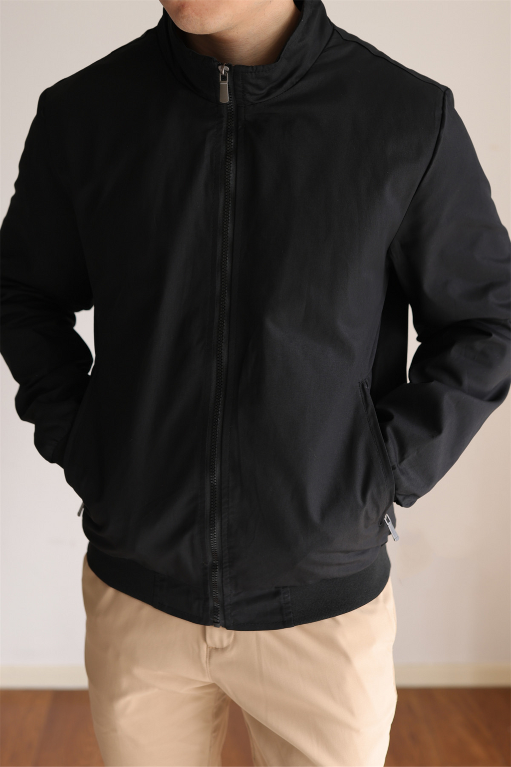 MONSEN Suitory Lightweight G9 Harrington Stand Collar Jacket in Performance Blend product image
