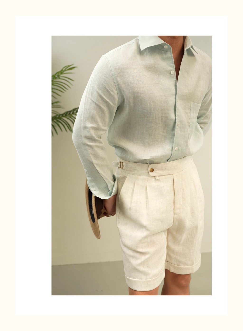 MONSEN Suitory 100% Linen Relaxed Shirt product image