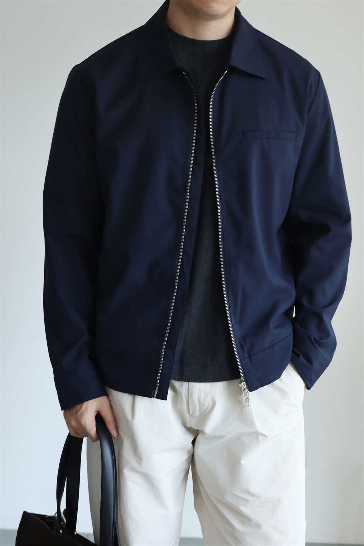 MONSEN Suitory Drapey Plain-Weave Lapel Jacket in Performance Blend product image