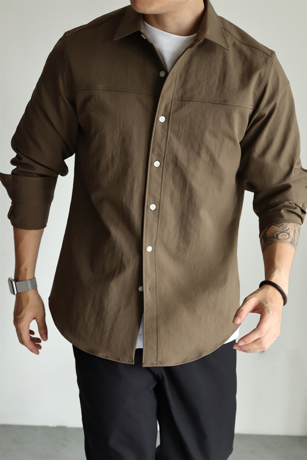 Enzyme-Washed Utility Shirt