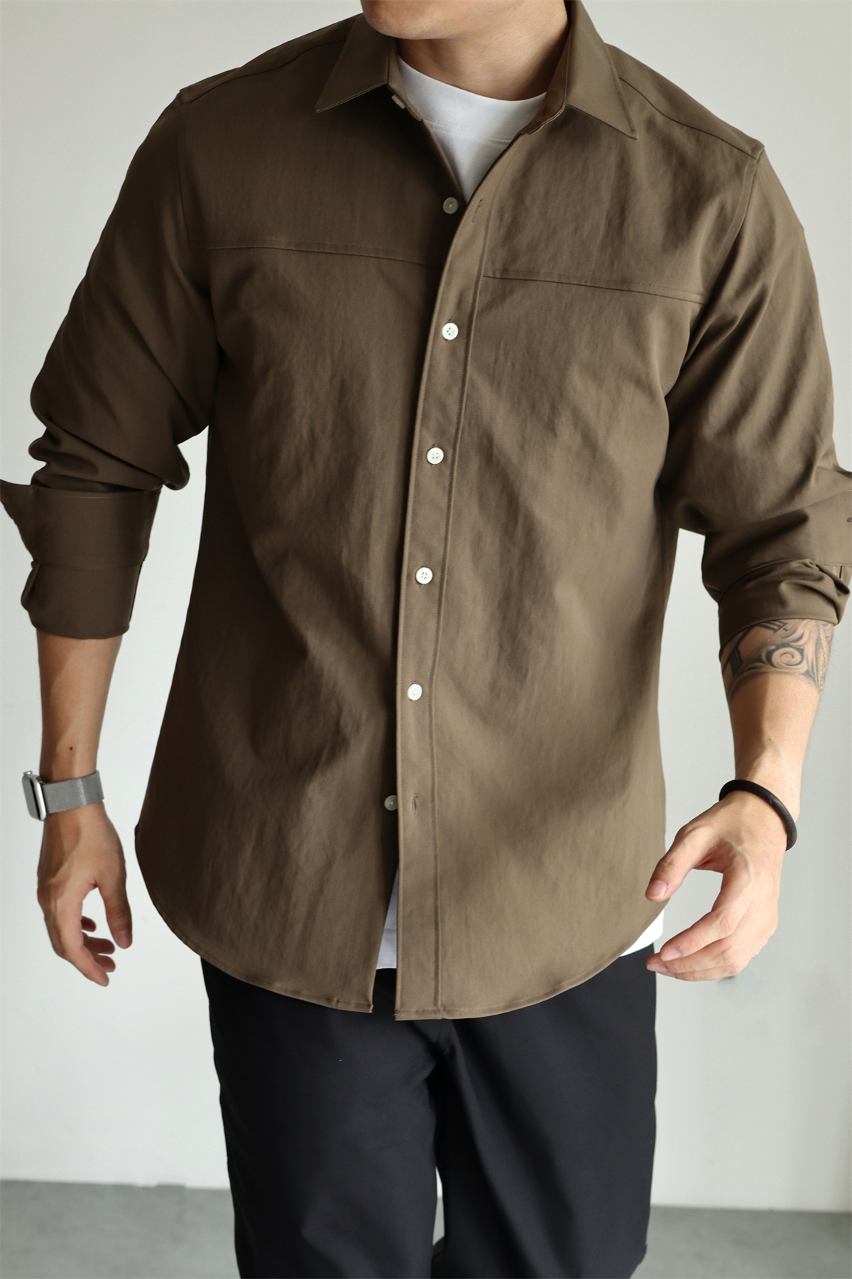 Enzyme-Washed Utility Shirt