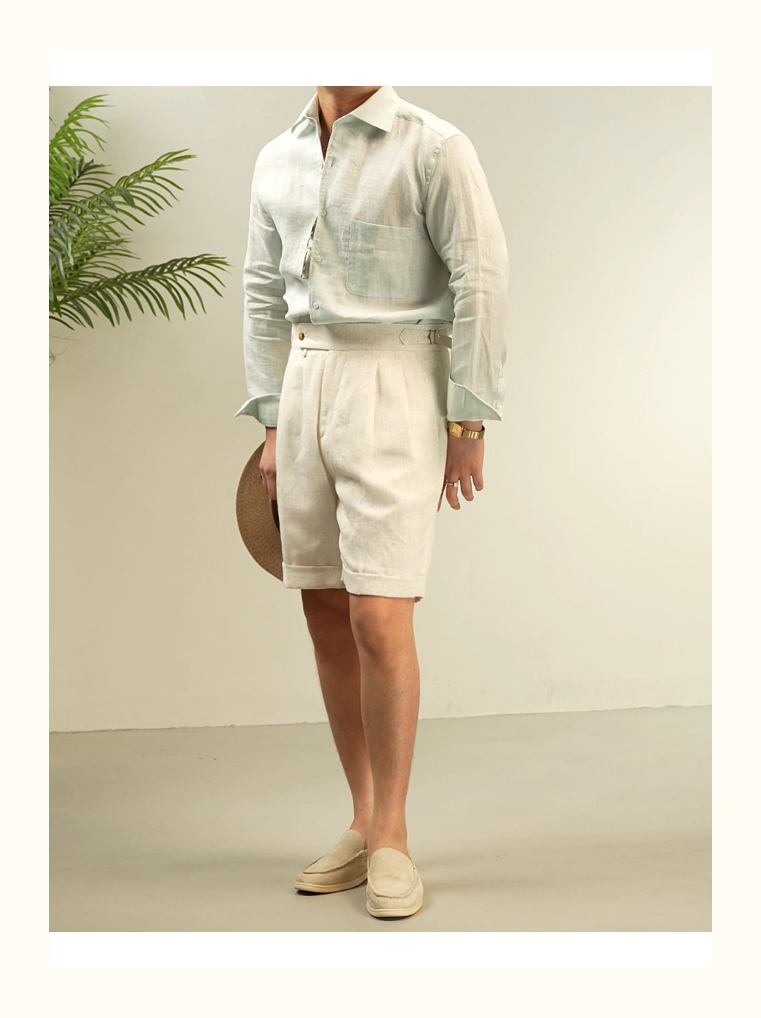 MONSEN Suitory 100% Linen Relaxed Shirt product image