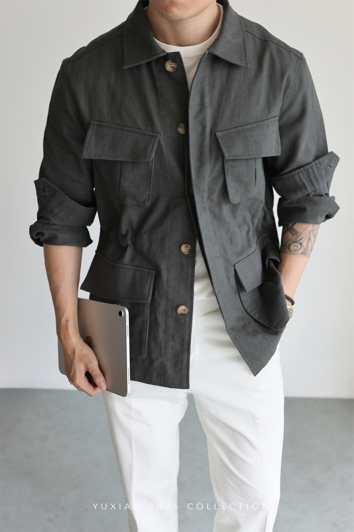 MONSEN Suitory Ramie-Cotton M42 Safari Jacket product image