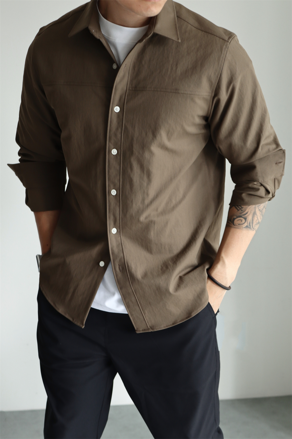 Enzyme-Washed Utility Shirt
