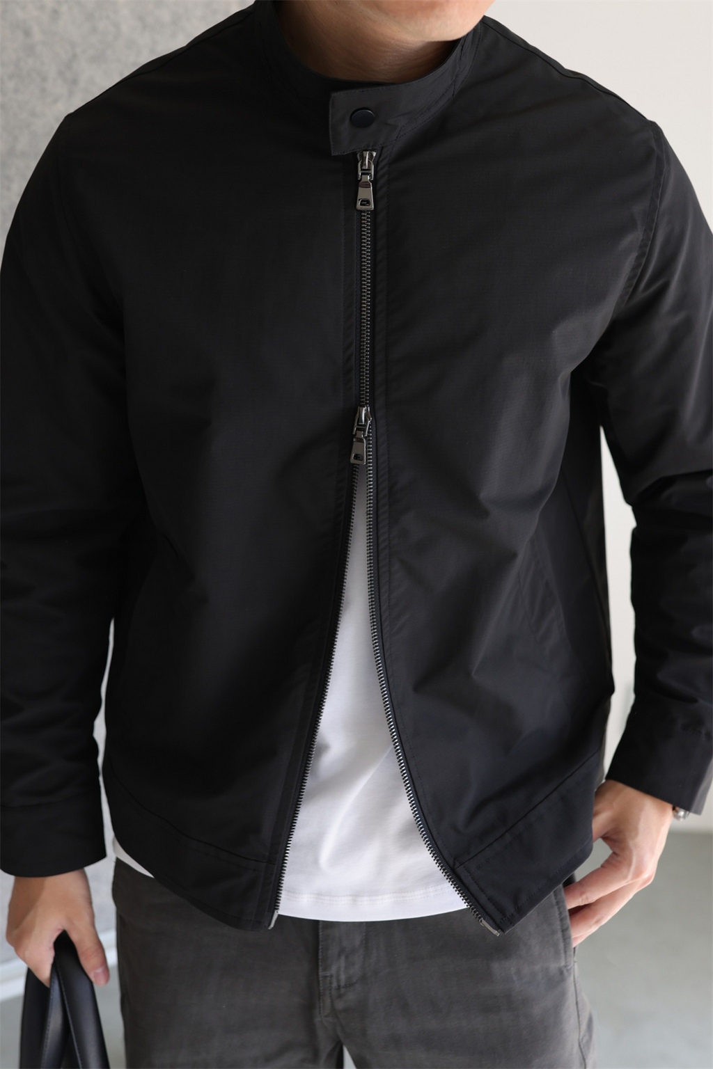 MONSEN Suitory Lightweight G9 Harrington Subtle Jacket in Performance Blend product image