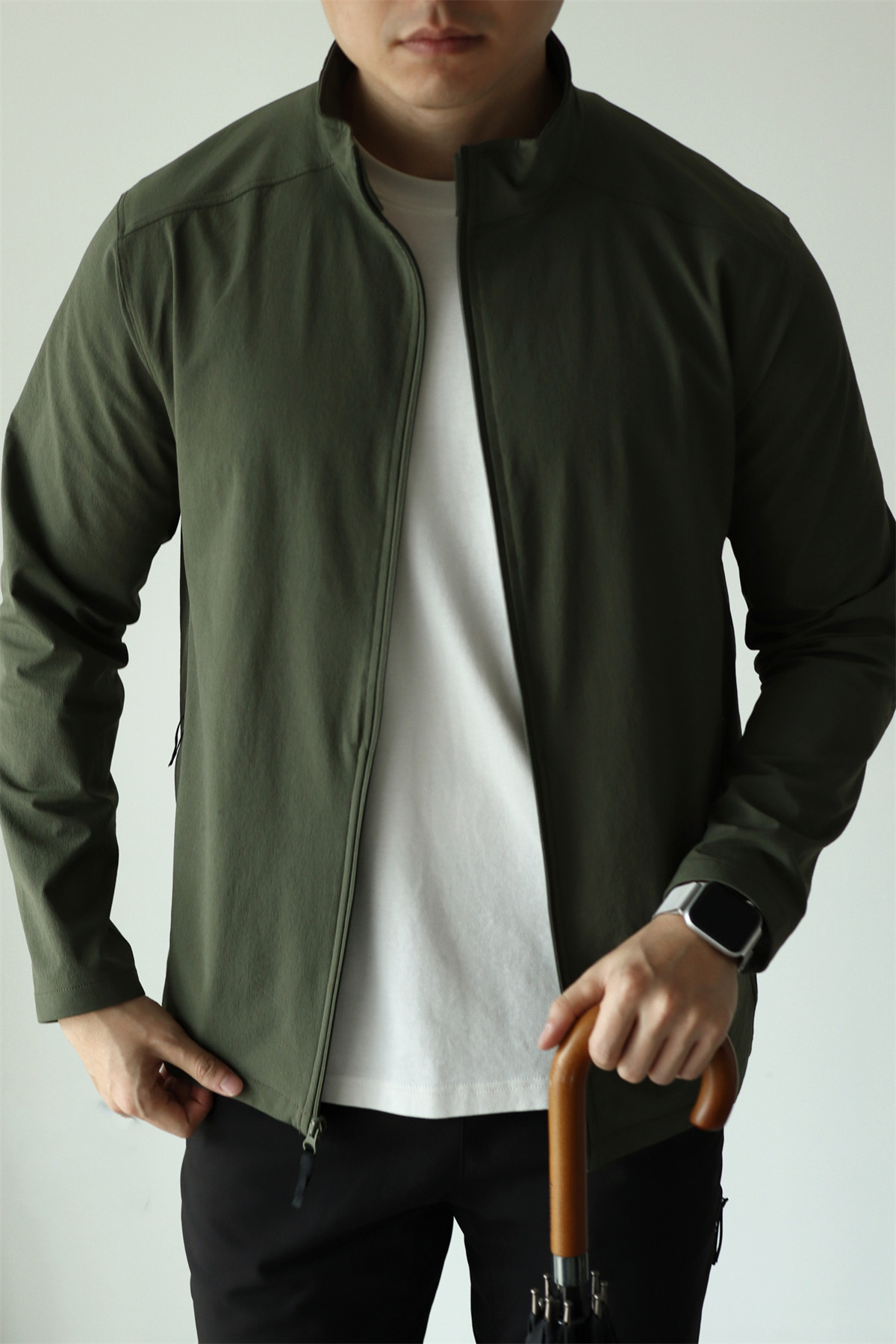 MONSEN Suitory Woven Quick-Dry 4-Way Stretch Outerwear Jacket in Denim product image