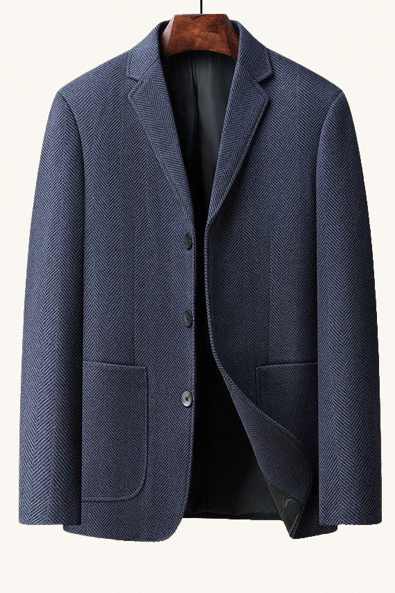 MONSEN Suitory 3 Button Herringbone Jacket in Performance Blend product image