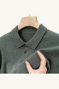 MONSEN Suitory AW Solid Polo Knit in Performance Blend front view