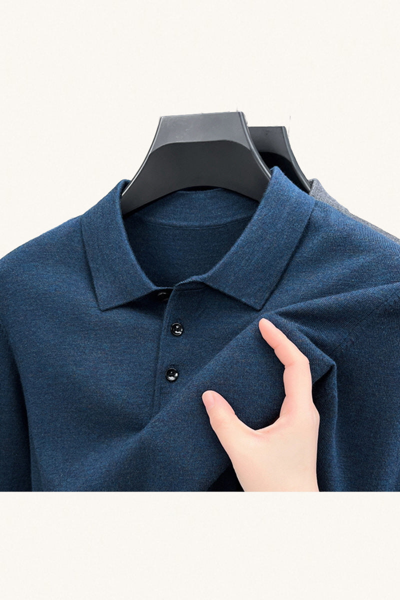MONSEN Suitory 100% Cashmere Polo Knit product image