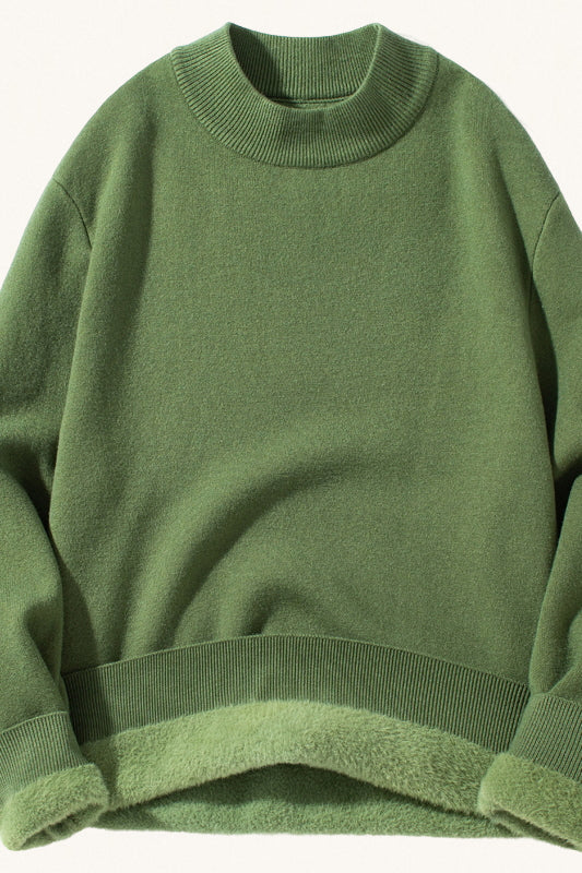 MONSEN Suitory Fleece-Lined Mock-Neck Sweater product image