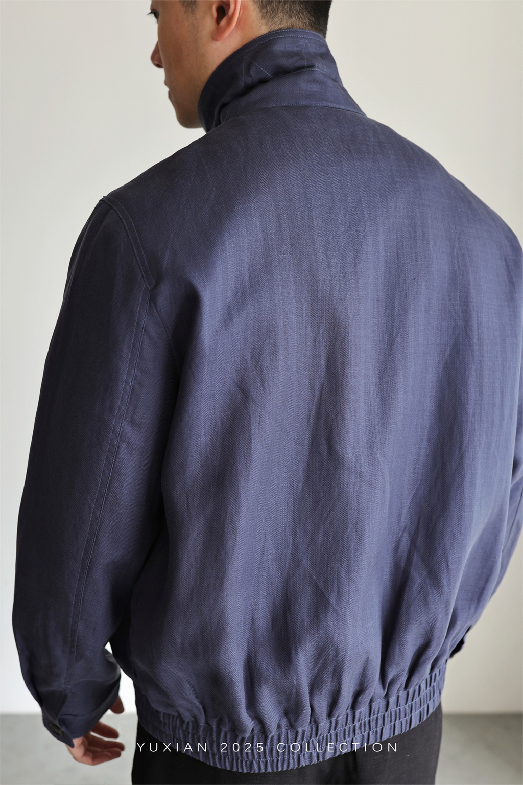 MONSEN Suitory Herringbone Tencel-Linen Lapel Jacket product image