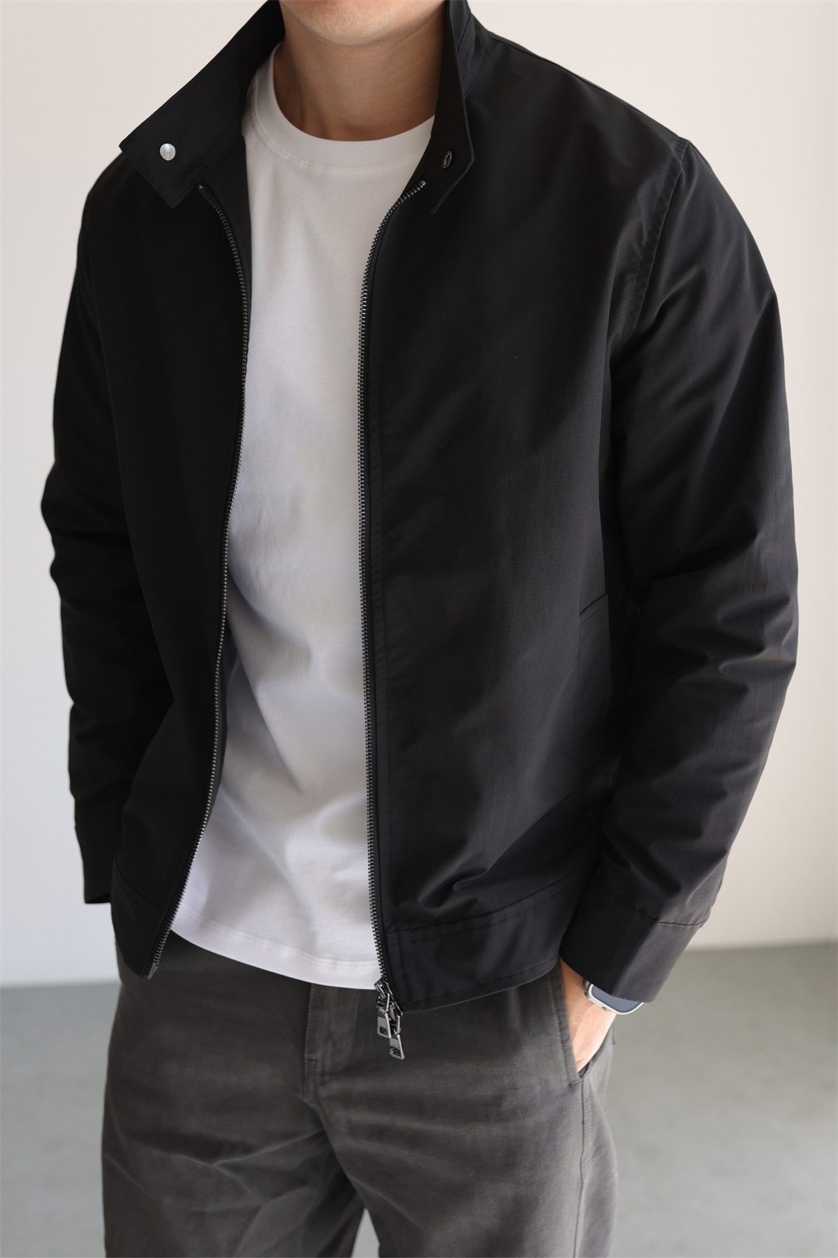 MONSEN Suitory Lightweight G9 Harrington Subtle Jacket in Performance Blend product image