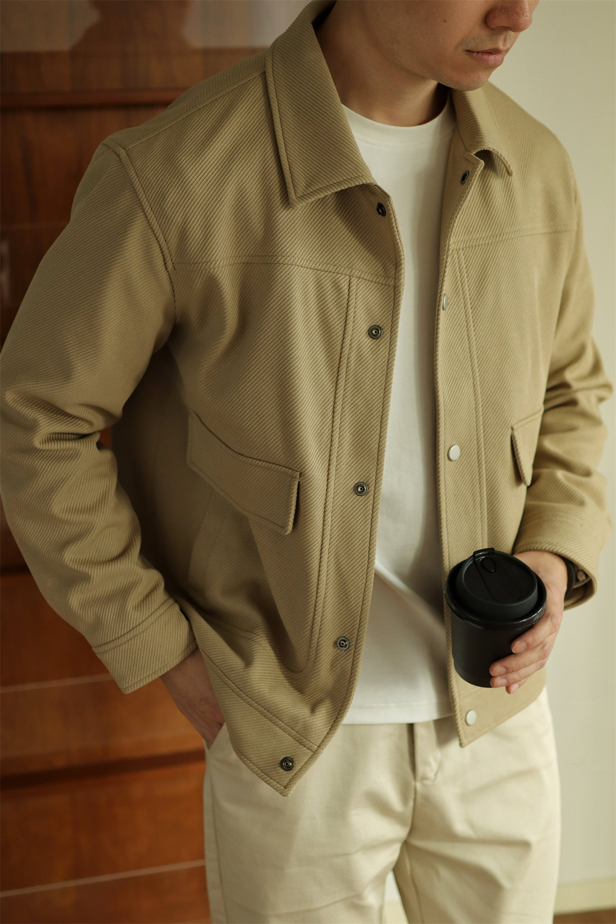 MONSEN Suitory Textured Twill Pocket Work Jacket product image